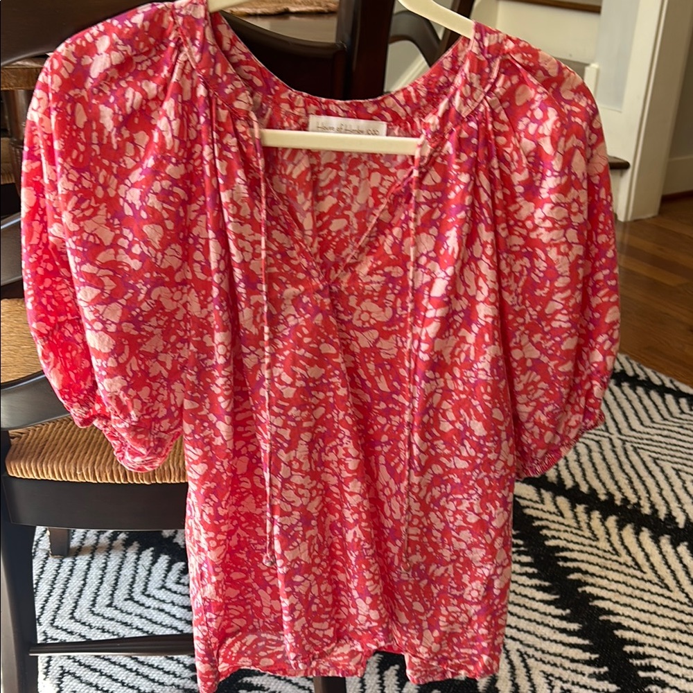 House of Harlow 1960 Pink Puff Sleeve Blouse